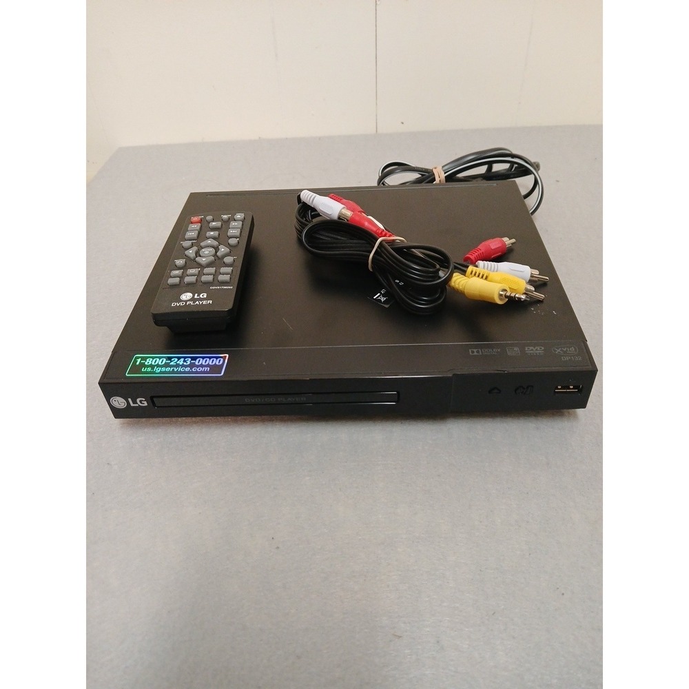 LG DP132 Multi-Format DVD Player w/ USB & Multi-Format Playback W/Remote & Cable